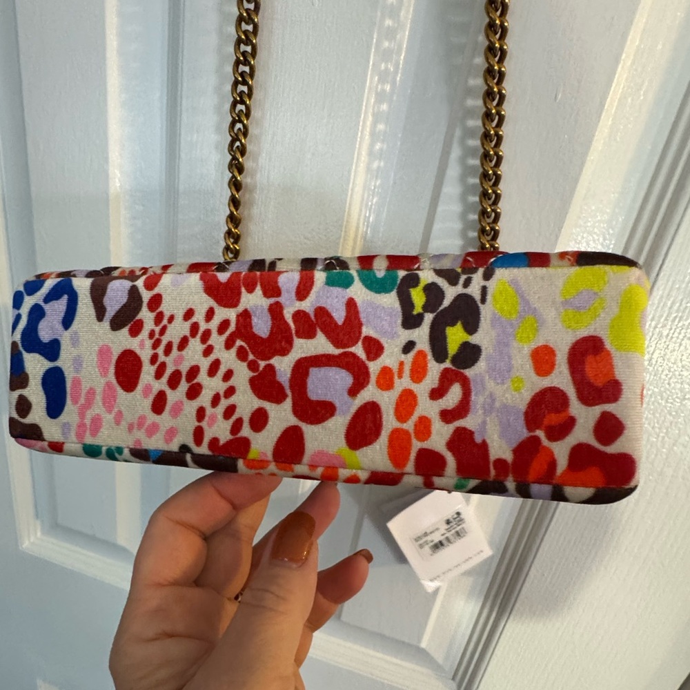 Kurt Geiger London Velvet Mini Brixton Crossbody Bag Quilted Multi-colored NWT - Picture 11 of 12